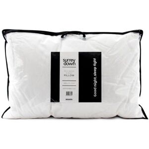 surrey down Duck Feather & Down Medium Firmness Pillow in White White surrey down Duck Feather & Down Medium Firmness Pillow in White White