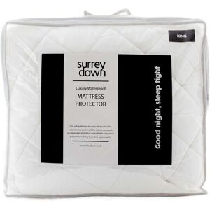 Surrey Down - Luxury Waterproof - White - Double - Mattress Protector Surrey Down - Luxury Waterproof - White - Double - Mattress Protector