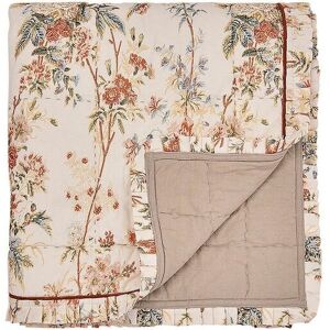 Sanderson 'Lakeland Paradis' Cotton Throw in Cream Size: 150 cm x 200 cm Cream 150 cm x 200 cm Sanderson 'Lakeland Paradis' Cotton Throw in Cream Size: 150 cm x 200 cm Cream 150 cm x 200 cm
