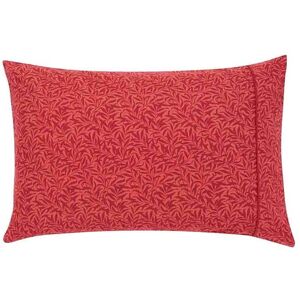 Morris & Co 'Strawberry Thief' Cotton Standard Pillowcase Pair in Red Red Morris & Co 'Strawberry Thief' Cotton Standard Pillowcase Pair in Red Red
