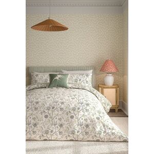 Sanderson 'Solaine' Cotton Duvet Cover Set in Green Size: King Green King Sanderson 'Solaine' Cotton Duvet Cover Set in Green Size: King Green King