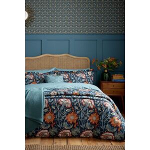 Morris & Co 'Pink & Rose Teal' Duvet Cover Set in Teal Size: Double Teal Double Morris & Co 'Pink & Rose Teal' Duvet Cover Set in Teal Size: Double Teal Double
