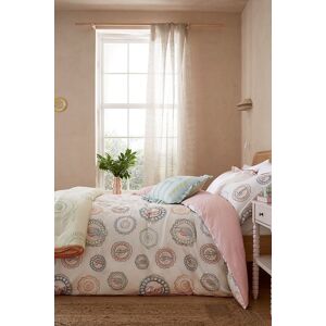 YVONNE ELLEN 'Vintage Plates' Cotton Duvet Cover Set Size: Double Multicolor Double YVONNE ELLEN 'Vintage Plates' Cotton Duvet Cover Set Size: Double Multicolor Double