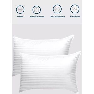 Just Essentials 2 Pack Hotel Quality Pillows Plump Extra Filled in White White Just Essentials 2 Pack Hotel Quality Pillows Plump Extra Filled in White White