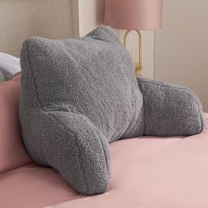 OHS Teddy Fleece Bed Reading Cushion Pillow with Arms Lumbar Support in Grey Grey OHS Teddy Fleece Bed Reading Cushion Pillow with Arms Lumbar Support in Grey Grey