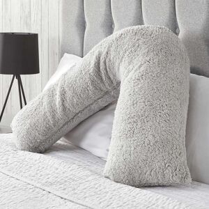OHS Teddy Fleece V Shaped Pillow Support Pregnancy Orthopaedic Cushion in Grey Grey OHS Teddy Fleece V Shaped Pillow Support Pregnancy Orthopaedic Cushion in Grey Grey
