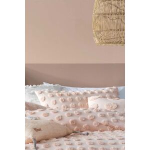 Linen House Haze Tufted Polka Dot Pillowcase Set in Peach Peach Linen House Haze Tufted Polka Dot Pillowcase Set in Peach Peach