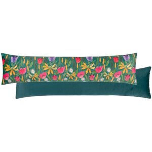 Wylder Nature House of Bloom Celandine Printed Draught Excluder Cover in Teal Teal Wylder Nature House of Bloom Celandine Printed Draught Excluder Cover in Teal Teal