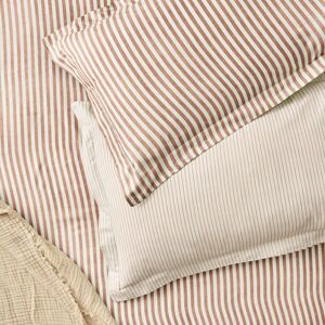Hebden Melange Stripe Pecan Pillowcases - Pillowcases Hebden Melange Stripe Pecan Pillowcases - Pillowcases