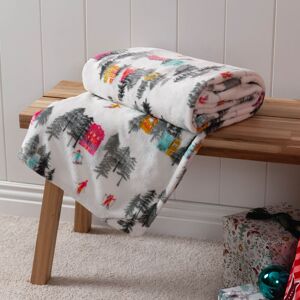 Aspen Fleece 130cm x 150cm Throw Snow - Throw Blanket Aspen Fleece 130cm x 150cm Throw Snow - Throw Blanket