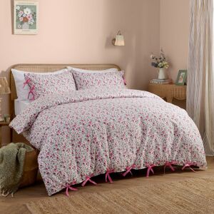 Wylder Hannah Floral 100% Cotton Duvet Cover Set in Pink Size: Double Pink Double Wylder Hannah Floral 100% Cotton Duvet Cover Set in Pink Size: Double Pink Double