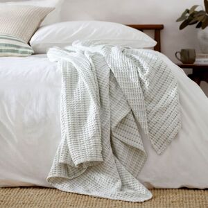 Yard Waffle 100% Cotton Textured Bedspread in Light Green Light Green Yard Waffle 100% Cotton Textured Bedspread in Light Green Light Green