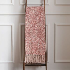 Paoletti Durelle 100% Cotton Paisley Printed Throw in Pink Size: 130 cm x 170 cm Pink 130 cm x 170 cm Paoletti Durelle 100% Cotton Paisley Printed Throw in Pink Size: 130 cm x 170 cm Pink 130 cm x 170 cm