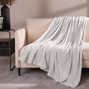 OHS Ultra Soft Flannel Fleece Throw Blanket in Silver Size: 120 cm x 150 cm Silver 120 cm x 150 cm OHS Ultra Soft Flannel Fleece Throw Blanket in Silver Size: 120 cm x 150 cm Silver 120 cm x 150 cm