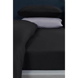 OHS Plain Dyed Non-Iron Fitted Bed Sheet in Jet Black Size: Single Fitted Jet Black Single Fitted OHS Plain Dyed Non-Iron Fitted Bed Sheet in Jet Black Size: Single Fitted Jet Black Single Fitted