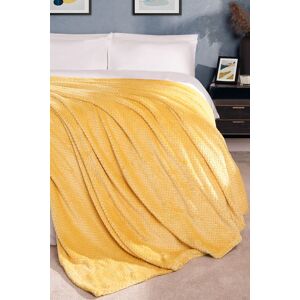 OHS Luxury Large Waffle Honeycomb Mink Warm Throw in Yellow Size: 125 cm x 150 cm Yellow 125 cm x 150 cm OHS Luxury Large Waffle Honeycomb Mink Warm Throw in Yellow Size: 125 cm x 150 cm Yellow 125 cm x 150 cm