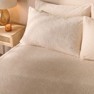 OHS Teddy Fleece Thermal Fitted Bed Sheet in Cream Size: Double Fitted Cream Double Fitted OHS Teddy Fleece Thermal Fitted Bed Sheet in Cream Size: Double Fitted Cream Double Fitted