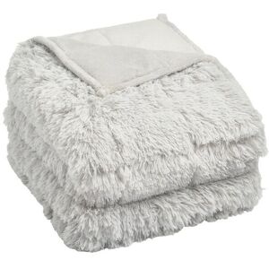 OHS Fluffy Fleece Weighted Blanket Sensory Throw, 125 x 180cm - 6kg in Silver Size: 125 cm x 180 cm Silver 125 cm x 180 cm OHS Fluffy Fleece Weighted Blanket Sensory Throw, 125 x 180cm - 6kg in Silver Size: 125 cm x 180 cm Silver 125 cm x 180 cm