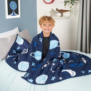 OHS Kids Space Weighted Blanket Teddy Fleece Throw Sensory Anxiety Sleep Therapy 3kg in Navy Navy OHS Kids Space Weighted Blanket Teddy Fleece Throw Sensory Anxiety Sleep Therapy 3kg in Navy Navy