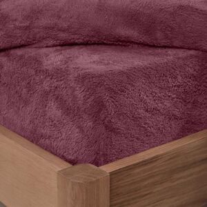 OHS Teddy Fleece Thermal Fitted Bed Sheet in Wine Size: Single Fitted Wine Single Fitted OHS Teddy Fleece Thermal Fitted Bed Sheet in Wine Size: Single Fitted Wine Single Fitted