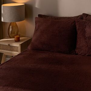 OHS Teddy Fleece Thermal Fitted Bed Sheet in Chocolate Size: Double Fitted Chocolate Double Fitted OHS Teddy Fleece Thermal Fitted Bed Sheet in Chocolate Size: Double Fitted Chocolate Double Fitted