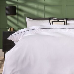 OHS Piped Edge Bedding Set Soft Duvet Cover with Pillowcase in White Size: King White King OHS Piped Edge Bedding Set Soft Duvet Cover with Pillowcase in White Size: King White King