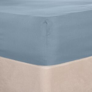 OHS Plain Dyed Non-Iron Fitted Bed Sheet in Blue Size: Single Blue Single OHS Plain Dyed Non-Iron Fitted Bed Sheet in Blue Size: Single Blue Single