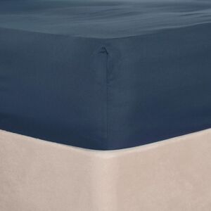 OHS Plain Dyed Non-Iron Fitted Bed Sheet in Dark Blue Size: Double Dark Blue Double OHS Plain Dyed Non-Iron Fitted Bed Sheet in Dark Blue Size: Double Dark Blue Double