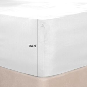 Brentfords White Microfibre Double Fitted Sheet Brentfords White Microfibre Double Fitted Sheet