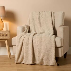 OHS Large Teddy Fleece Throw Blanket in Natural Size: 200 cm x 240 cm Natural 200 cm x 240 cm OHS Large Teddy Fleece Throw Blanket in Natural Size: 200 cm x 240 cm Natural 200 cm x 240 cm