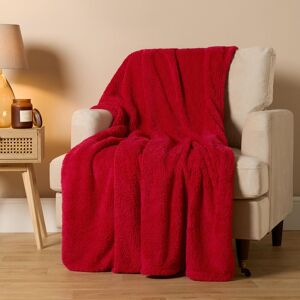 OHS Large Teddy Fleece Throw Blanket in Red Size: 200 cm x 240 cm Red 200 cm x 240 cm OHS Large Teddy Fleece Throw Blanket in Red Size: 200 cm x 240 cm Red 200 cm x 240 cm