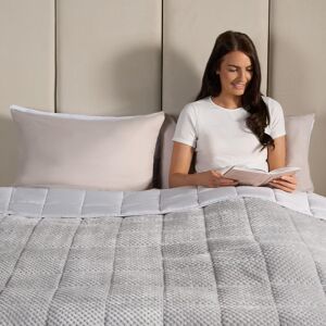 OHS Waffle Fleece Soft Warm Weighted Blanket - 8kg in Light Grey Size: 150 cm x 200 cm Light Grey 150 cm x 200 cm OHS Waffle Fleece Soft Warm Weighted Blanket - 8kg in Light Grey Size: 150 cm x 200 cm Light Grey 150 cm x 200 cm