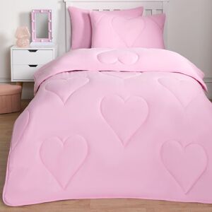 OHS Coverless Duvet 7.5 TOG Pillowcase Quilt Heart Bedding Set, Pink Size: Double Pink Double OHS Coverless Duvet 7.5 TOG Pillowcase Quilt Heart Bedding Set, Pink Size: Double Pink Double