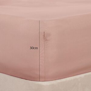 OHS Plain Bed Sheet Microfibre Deep Fitted Soft in Pink Size: Double Fitted Pink Double Fitted OHS Plain Bed Sheet Microfibre Deep Fitted Soft in Pink Size: Double Fitted Pink Double Fitted