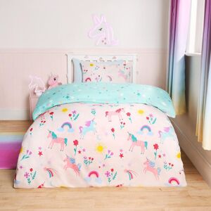 OHS Unicorn Quilt Cover Duvet Pillowcase Magic Rainbow Bedding Set in Pink Size: Single Pink Single OHS Unicorn Quilt Cover Duvet Pillowcase Magic Rainbow Bedding Set in Pink Size: Single Pink Single