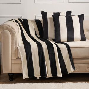 OHS Stripe Fleece Throw Over Bedspread Ultra Soft Warm Sofa Bed Blanket Travel Plush in White Size: 125 cm x 150 cm White 125 cm x 150 cm OHS Stripe Fleece Throw Over Bedspread Ultra Soft Warm Sofa Bed Blanket Travel Plush in White Size: 125 cm x 150 cm White 125 cm x 150 cm