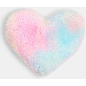 OHS Tie Dye Heart Shaped Fluffy Fleece Scatter Cushion Novelty Decorative Pillow Multicolor OHS Tie Dye Heart Shaped Fluffy Fleece Scatter Cushion Novelty Decorative Pillow Multicolor