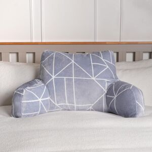 OHS Geometric Reading Cushion Bed Chair Gaming Lumbar Support Plump Filled Pillow in Charcoal Charcoal OHS Geometric Reading Cushion Bed Chair Gaming Lumbar Support Plump Filled Pillow in Charcoal Charcoal