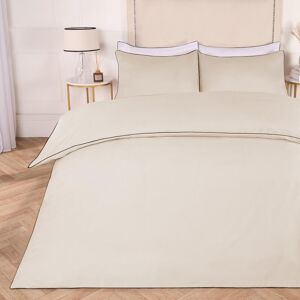 OHS Piped Edge Bedding Set Soft Duvet Cover with Pillowcase in Cream Size: Double Cream Double OHS Piped Edge Bedding Set Soft Duvet Cover with Pillowcase in Cream Size: Double Cream Double