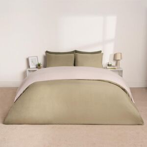 OHS Plain Reversible Duvet Cover With Pillowcase Set in Pale Green Size: King Pale Green King OHS Plain Reversible Duvet Cover With Pillowcase Set in Pale Green Size: King Pale Green King