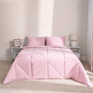 OHS Coverless Duvet Geo Quilted 7.5 TOG Bedding Pillowcase Bed Set in Pink Size: Double Pink Double OHS Coverless Duvet Geo Quilted 7.5 TOG Bedding Pillowcase Bed Set in Pink Size: Double Pink Double