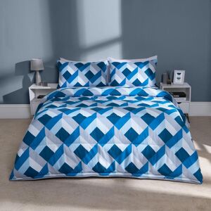 OHS Abstract Geo Coverless 10.5 Duvet Pillowcases Set Bedding Quilt in Dark Navy Size: Single Dark Navy Single OHS Abstract Geo Coverless 10.5 Duvet Pillowcases Set Bedding Quilt in Dark Navy Size: Single Dark Navy Single