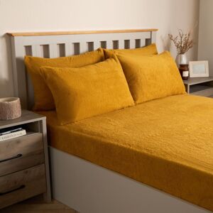 OHS 4 Pack Teddy Fleece Pillowcase Cover Bedding Set Thermal in Bright Yellow Size: Standard Pillow Case Bright Yellow Standard Pillow Case OHS 4 Pack Teddy Fleece Pillowcase Cover Bedding Set Thermal in Bright Yellow Size: Standard Pillow Case Bright Yellow Standard Pillow Case