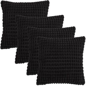 OHS 4 Pack Bobble Cushion Covers Home Decor Set in Black Size: 45 cm x 45 cm Black 45 cm x 45 cm OHS 4 Pack Bobble Cushion Covers Home Decor Set in Black Size: 45 cm x 45 cm Black 45 cm x 45 cm