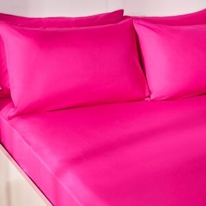 OHS Ultra Soft Microfibre Plain Fitted Bed Sheet in Bright Pink Size: King Bright Pink King OHS Ultra Soft Microfibre Plain Fitted Bed Sheet in Bright Pink Size: King Bright Pink King