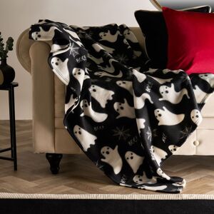 OHS Halloween Ghost Print Fleece Throw Soft Lightweight Blanket - Black Size: 120 cm x 150 cm Black 120 cm x 150 cm OHS Halloween Ghost Print Fleece Throw Soft Lightweight Blanket - Black Size: 120 cm x 150 cm Black 120 cm x 150 cm