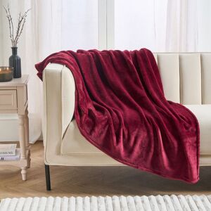 OHS Ultra Soft Flannel Fleece Throw Blanket in Burgundy Size: 150 cm × 200 cm Burgundy 150 cm × 200 cm OHS Ultra Soft Flannel Fleece Throw Blanket in Burgundy Size: 150 cm × 200 cm Burgundy 150 cm × 200 cm