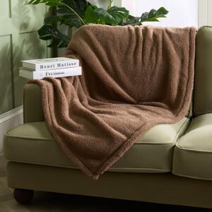 OHS Large Teddy Fleece Throw Blanket in Light Brown Size: 200 cm x 240 cm Light Brown 200 cm x 240 cm OHS Large Teddy Fleece Throw Blanket in Light Brown Size: 200 cm x 240 cm Light Brown 200 cm x 240 cm