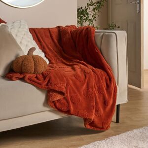 OHS Tufted Pumpkin Fleece Throw Ultra Soft Blanket in Burnt Orange Size: 130 cm x160 cm Burnt Orange 130 cm x160 cm OHS Tufted Pumpkin Fleece Throw Ultra Soft Blanket in Burnt Orange Size: 130 cm x160 cm Burnt Orange 130 cm x160 cm