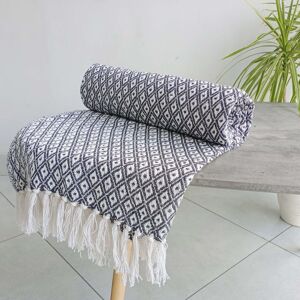 Rapport Home Eden Geometric Cotton Throw in Charcoal Size: 250 cm x 230 cm Charcoal 250 cm x 230 cm Rapport Home Eden Geometric Cotton Throw in Charcoal Size: 250 cm x 230 cm Charcoal 250 cm x 230 cm